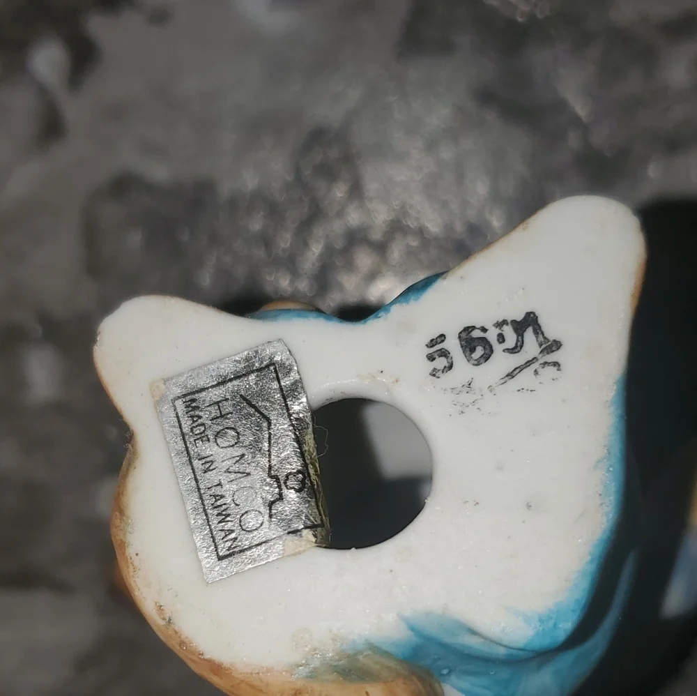 Vntg Homco 5601 Porcelain Figurine Mouse With Blue Suspenders Eating Cheese. Cut - Picture 4 of 4